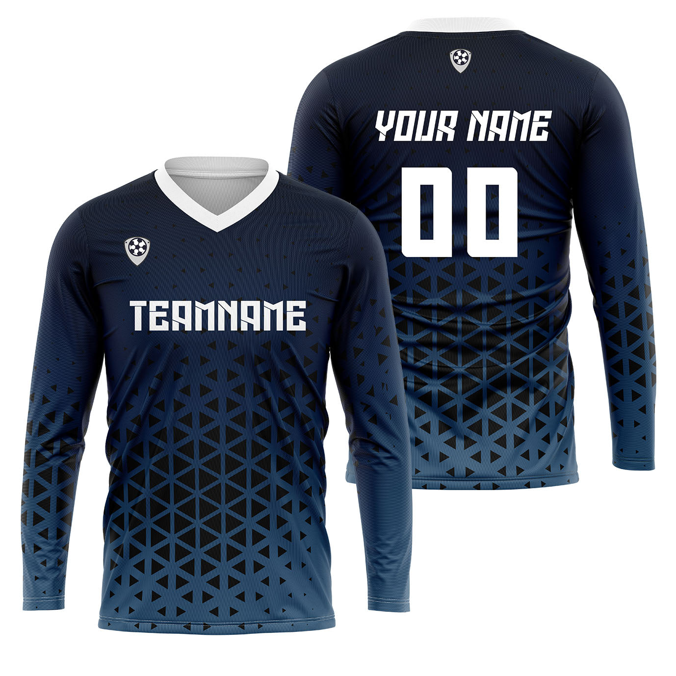 Custom Blue White Basketball Soccer Football Shooting Long T-Shirt for Adults and Kids