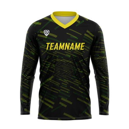 Custom Green Yellow Basketball Soccer Football Shooting Long T-Shirt for Adults and Kids