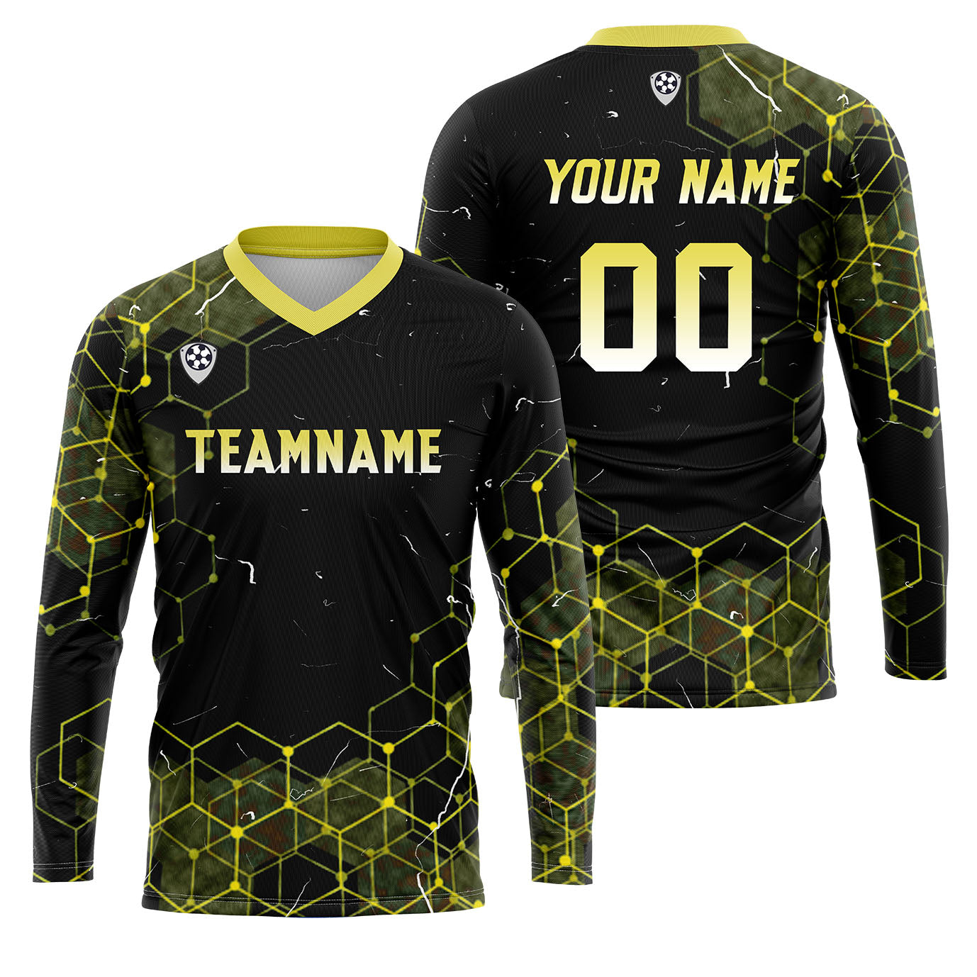 Custom Yellow Basketball Soccer Football Shooting Long T-Shirt for Adults and Kids