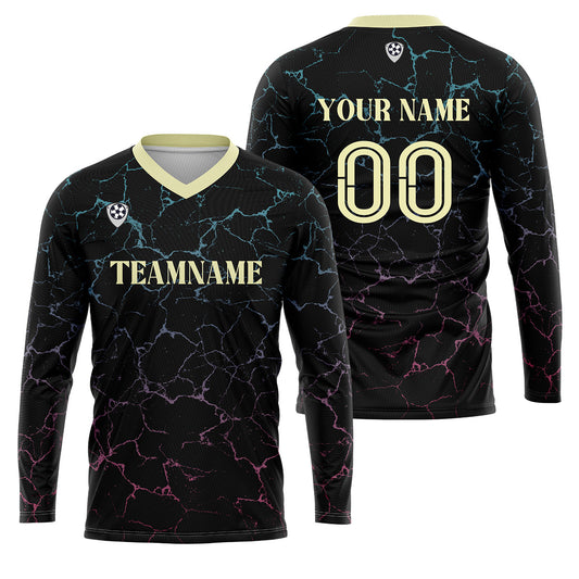 Custom Black Yellow Basketball Soccer Football Shooting Long T-Shirt for Adults and Kids