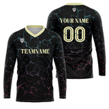 Custom Black Yellow Basketball Soccer Football Shooting Long T-Shirt for Adults and Kids