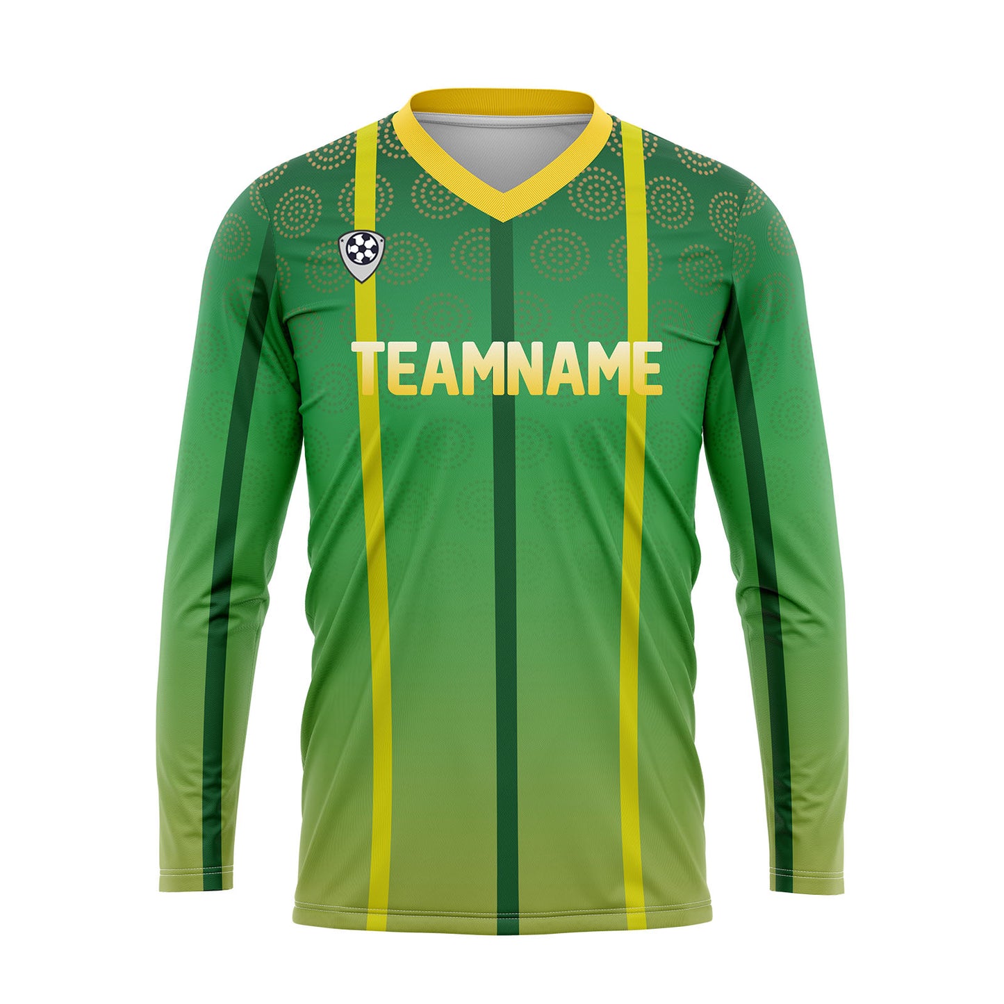 Custom Green Yellow Basketball Soccer Football Shooting Long T-Shirt for Adults and Kids