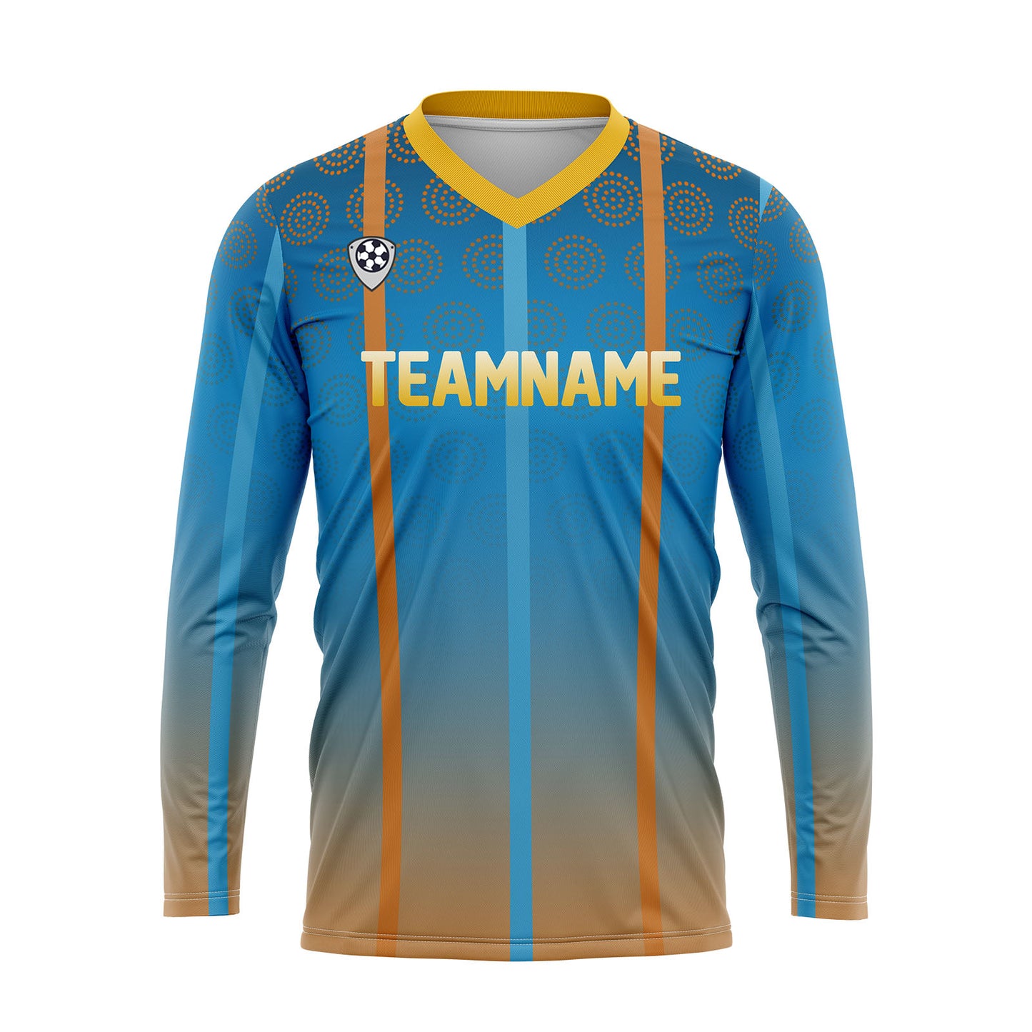 Custom Blue Orange Basketball Soccer Football Shooting Long T-Shirt for Adults and Kids
