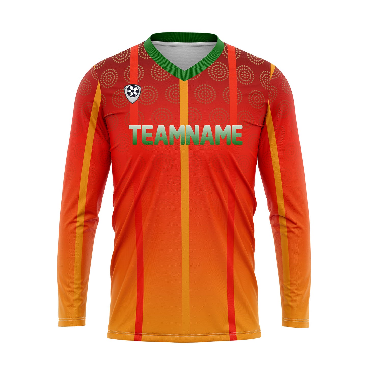 Custom Orange Green Basketball Soccer Football Shooting Long T-Shirt for Adults and Kids