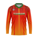 Custom Orange Green Basketball Soccer Football Shooting Long T-Shirt for Adults and Kids