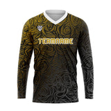 Custom Yellow Basketball Soccer Football Shooting Long T-Shirt for Adults and Kids