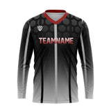Custom Black Red Basketball Soccer Football Shooting Long T-Shirt for Adults and Kids