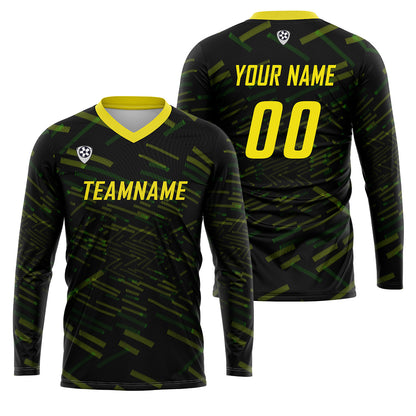 Custom Green Yellow Basketball Soccer Football Shooting Long T-Shirt for Adults and Kids