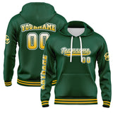 Custom Green Hoodie Personalized Mens Pullover Hoodie Printed Team Name Number Logo for Women
