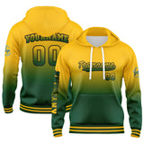 Custom Green Yellow  Hoodie Personalized Mens Pullover Hoodie Printed Team Name Number Logo for Women