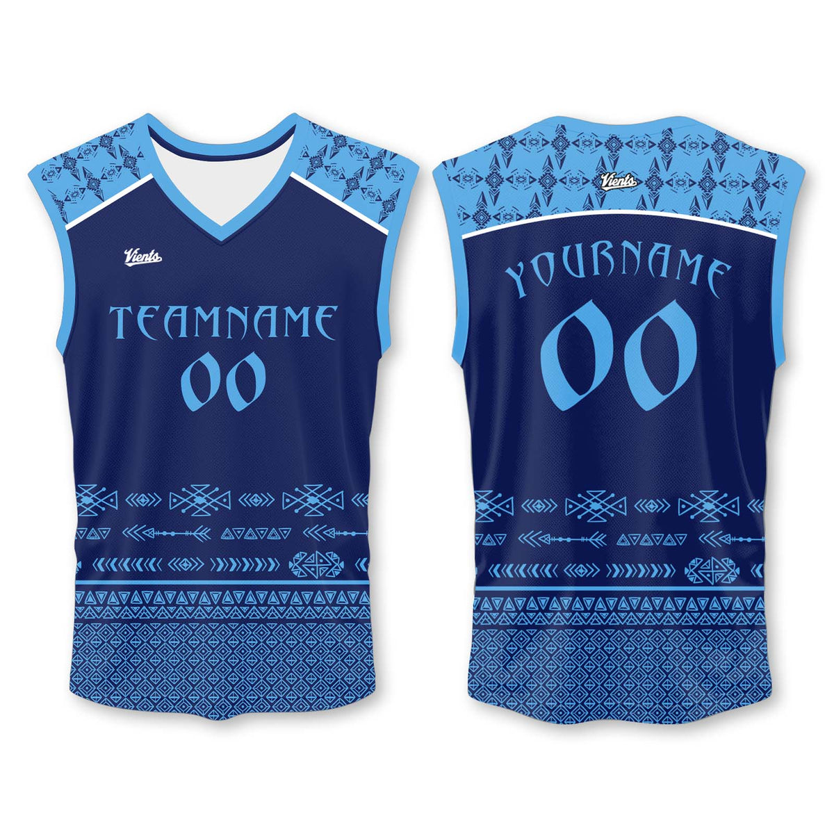 Custom Blue Wide Shoulder Basketball Jersey - Breathable Mesh Team Uniform for Adult & Yout
