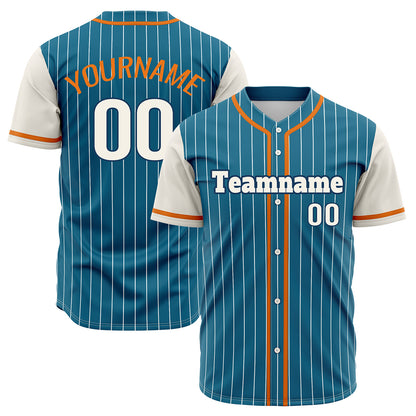 Custom Blue Off White Hip Hop Baseball Jersey Stitched Printed - Personalized Name Number Shirts #BB-0919-0043