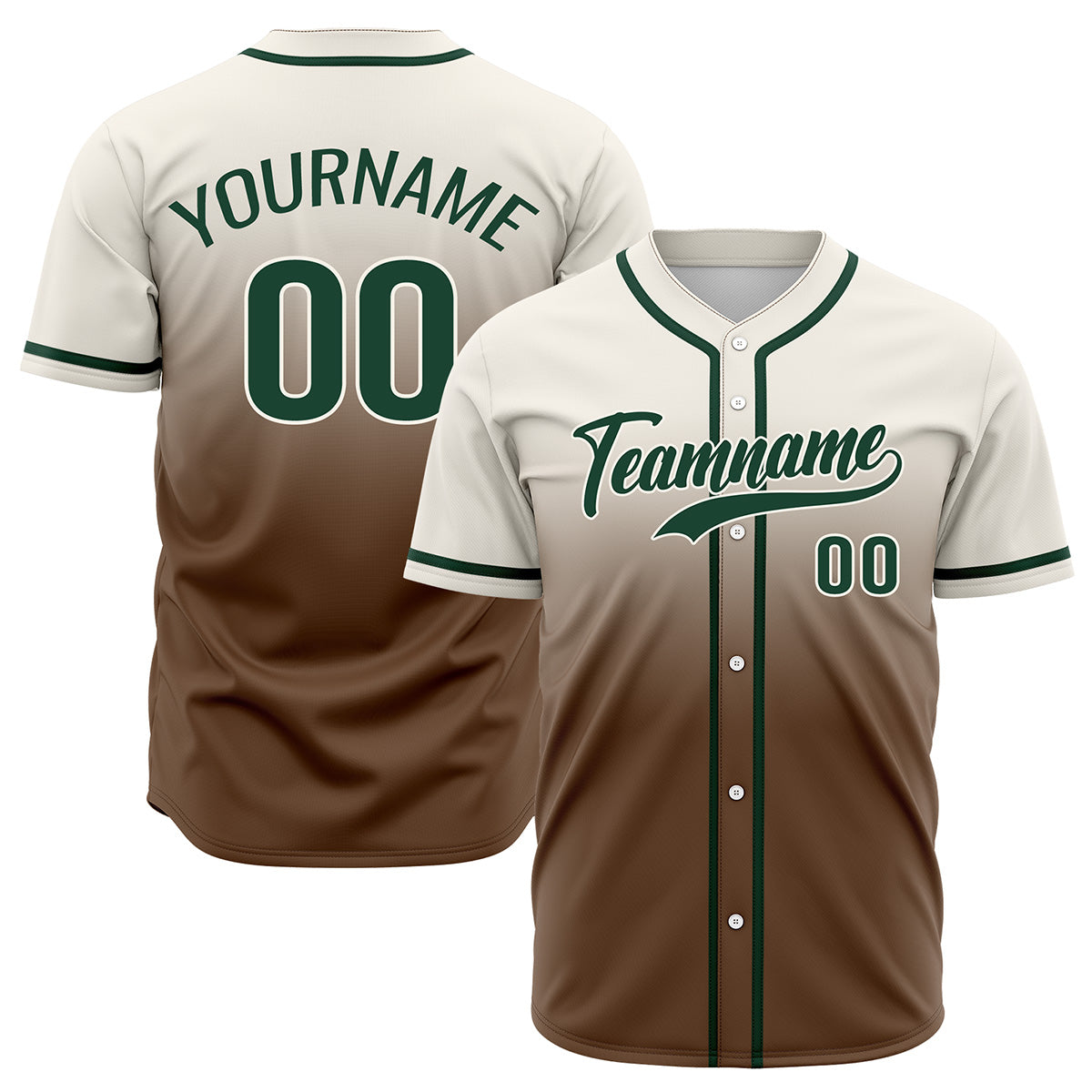 Custom Off White Brown Hip Hop Baseball Jersey Stitched Printed - Personalized Name Number Shirts #BB-0919-0068