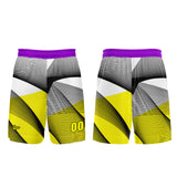Custom Purple Yellow Basketball Jersey Uniform Suit Printed Your Logo Name Number