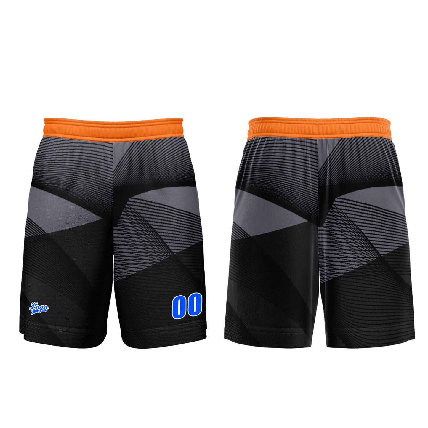 Custom Black Orange Basketball Jersey Uniform Suit Printed Your Logo Name Number