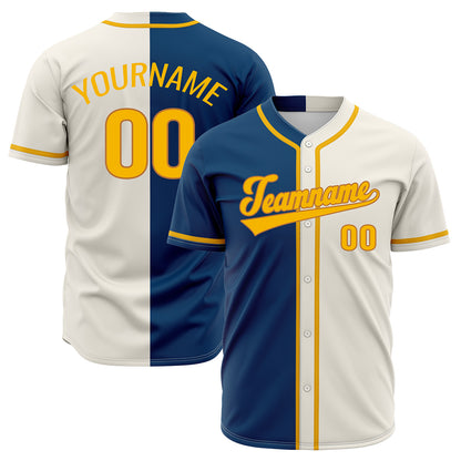 Custom Dark Blue Off White Hip Hop Baseball Jersey Stitched Printed - Personalized Name Number Shirts #BB-0919-0050