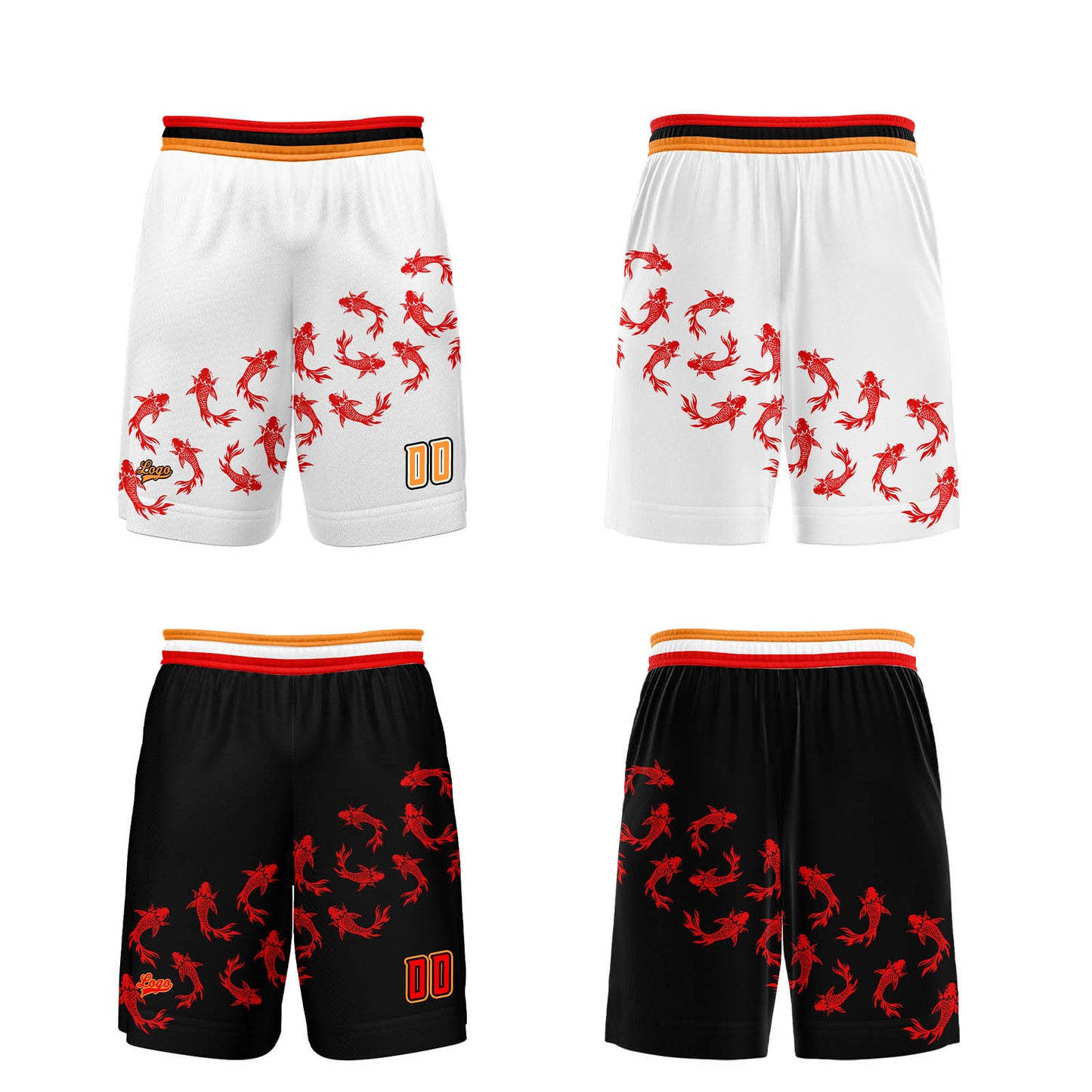 Custom Black White Reversible Basketball Suit for Adults and Kids Personalized Jersey
