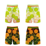 Custom Green Orange Reversible Basketball Suit for Adults and Kids Personalized Jersey
