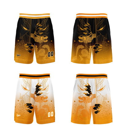 Custom Orange Reversible Basketball Suit for Adults and Kids Personalized Jersey