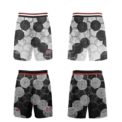 Custom Black Gray Reversible Basketball Suit for Adults and Kids Personalized Jersey