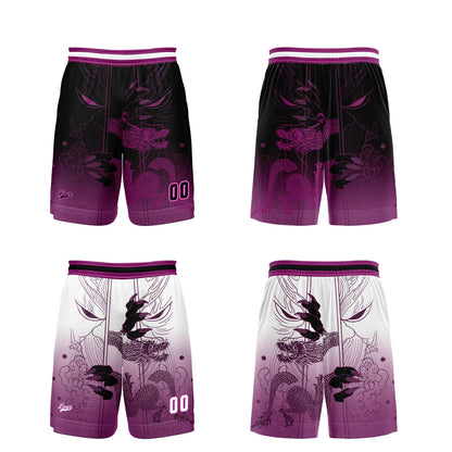 Custom Rose Reversible Basketball Suit for Adults and Kids Personalized Jersey