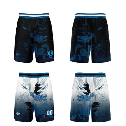 Custom Blue Reversible Basketball Suit for Adults and Kids Personalized Jersey