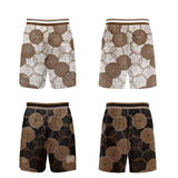 Custom Brown Reversible Basketball Suit for Adults and Kids Personalized Jersey