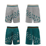 Custom Gray Green Reversible Basketball Suit for Adults and Kids Personalized Jersey