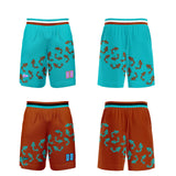 Custom Blue Orange Reversible Basketball Suit for Adults and Kids Personalized Jersey
