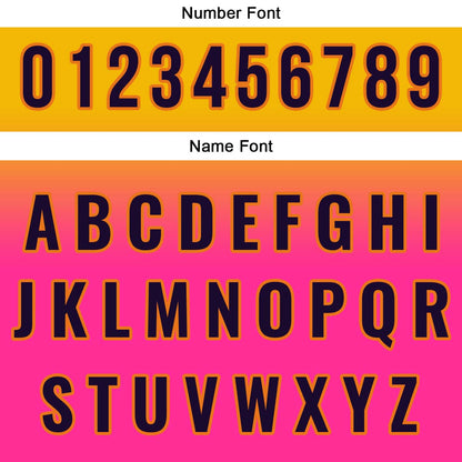 Custom Yellow Pink Hip Hop Baseball Jersey Stitched Printed - Personalized Name Number Shirts #BB-0919-0098