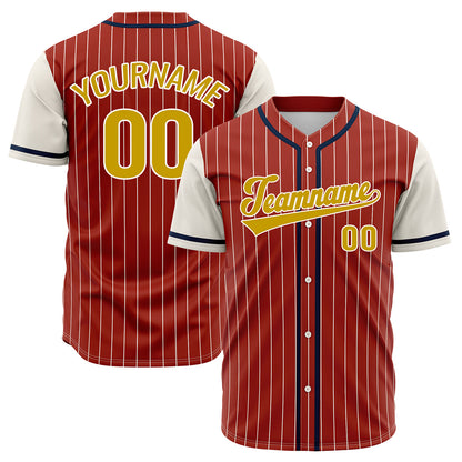 Custom Red Off White Hip Hop Baseball Jersey Stitched Printed - Personalized Name Number Shirts #BB-0919-0089