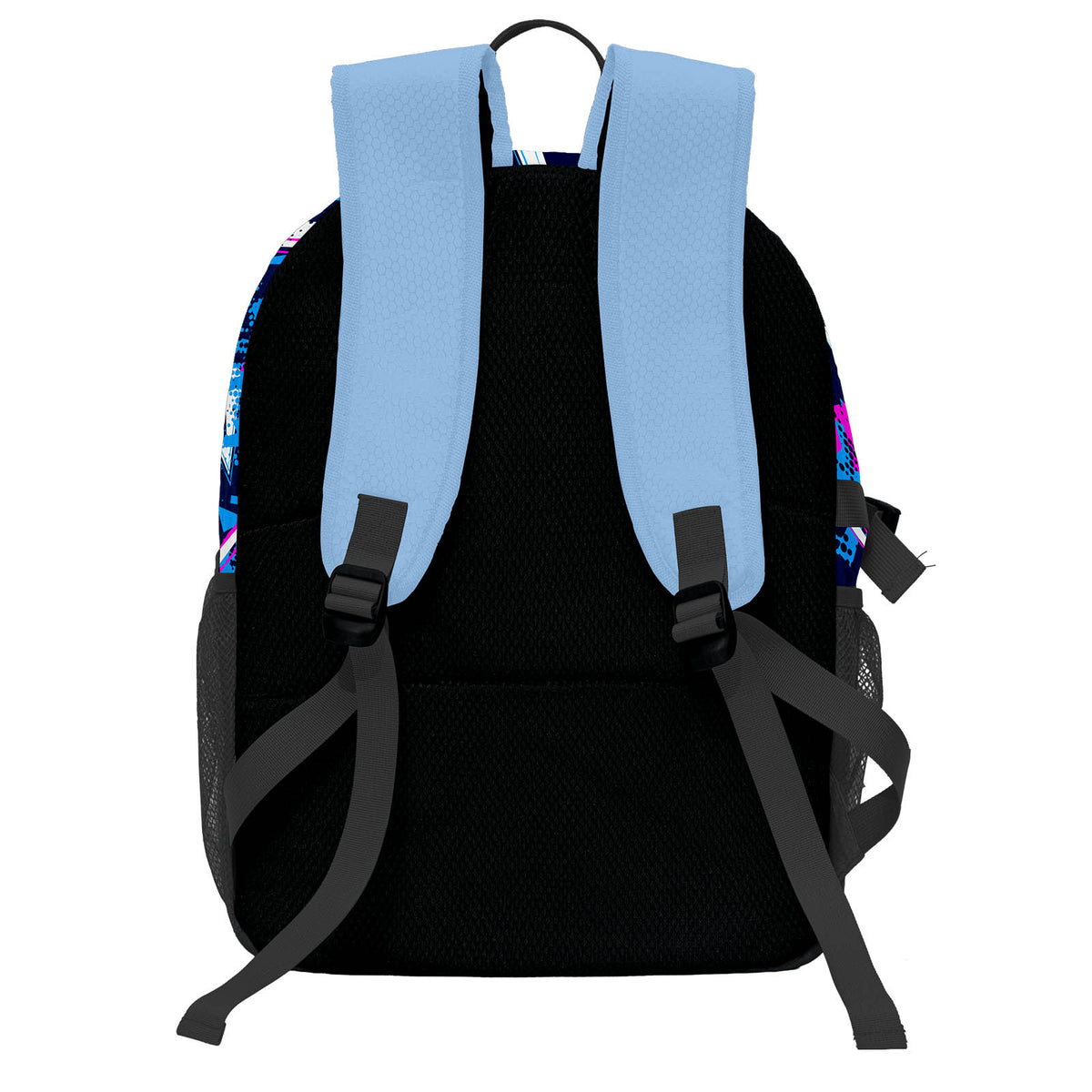 Custom Blue Black White Basketball Soccer Backpack Personalized Player Names Numbers Team Logo #BB-0919-0005
