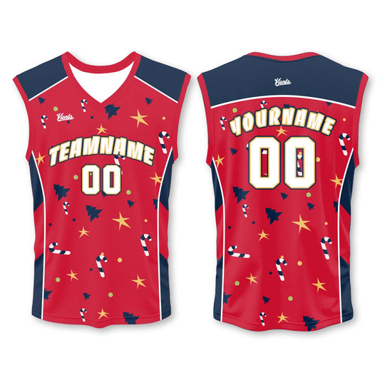 Custom Navy Blue Red Wide Shoulder Basketball Jersey - Breathable Mesh Team Uniform for Adult & Yout