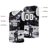 Custom basketball jersey for men and women. Stitched and printed name, number and logo Black&White