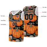 Custom basketball jersey for men and women. Stitched and printed name, number and logo Pumpkin