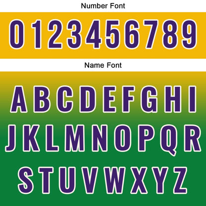 Custom Yellow Green Hip Hop Baseball Jersey Stitched Printed - Personalized Name Number Shirts #BB-0919-0095
