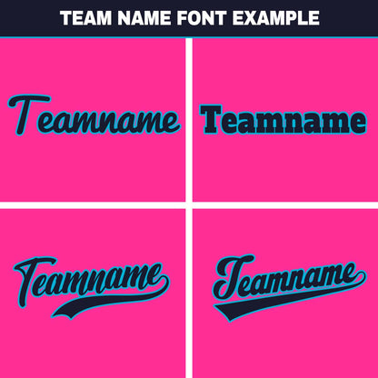 Custom Pink Dark Blue Hip Hop Baseball Jersey Stitched Printed - Personalized Name Number Shirts #BB-0919-0084
