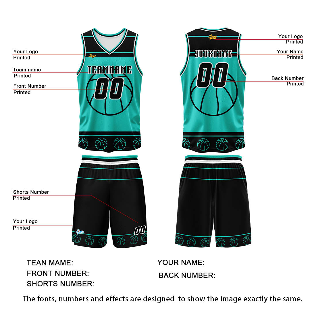 Custom White Tiffany Blue Basketball Jersey Uniform Suit Printed Your Logo Name Number