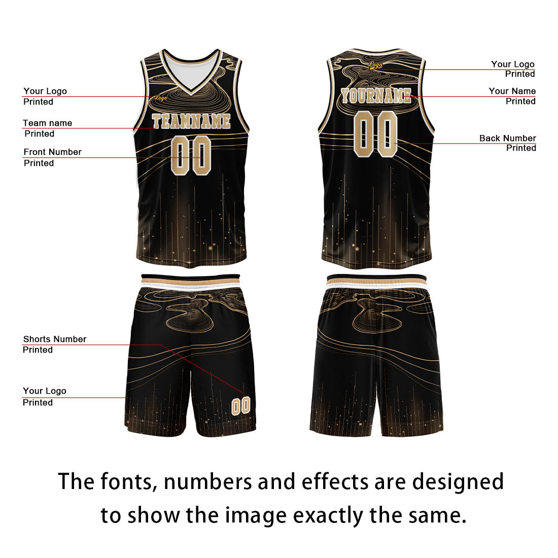 Custom Black Flesh Basketball Jersey Uniform Suit Printed Your Logo Name Number