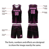Custom Black Rose Purple Basketball Jersey Uniform Suit Printed Your Logo Name Number