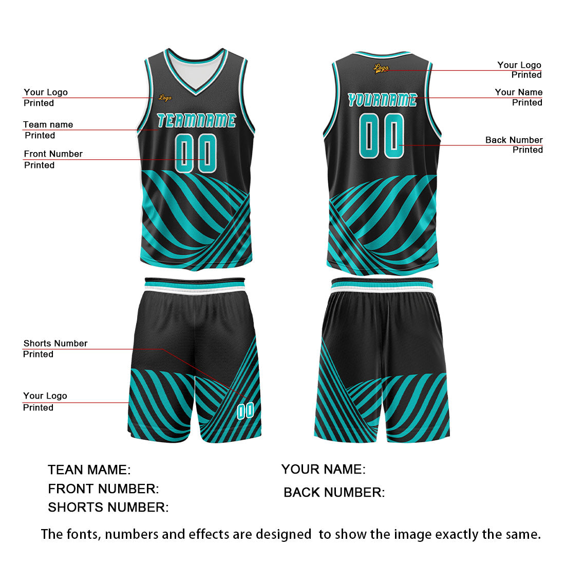 Custom Water Blue Basketball Jersey Uniform Suit Printed Your Logo Name Number