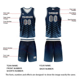 Custom  Blue Gray Basketball Jersey Uniform Suit Printed Your Logo Name Number