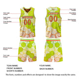 Custom Green Orange Reversible Basketball Suit for Adults and Kids Personalized Jersey