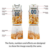 Custom Orange Blue Basketball Jersey Uniform Suit Printed Your Logo Name Number