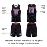 Custom Pink Blue Basketball Jersey Uniform Suit Printed Your Logo Name Number