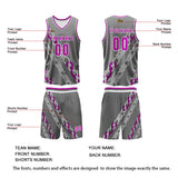 Custom Ash Powder Basketball Jersey Uniform Suit Printed Your Logo Name Number
