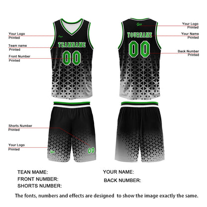 Custom Green White Basketball Jersey Uniform Suit Printed Your Logo Name Number
