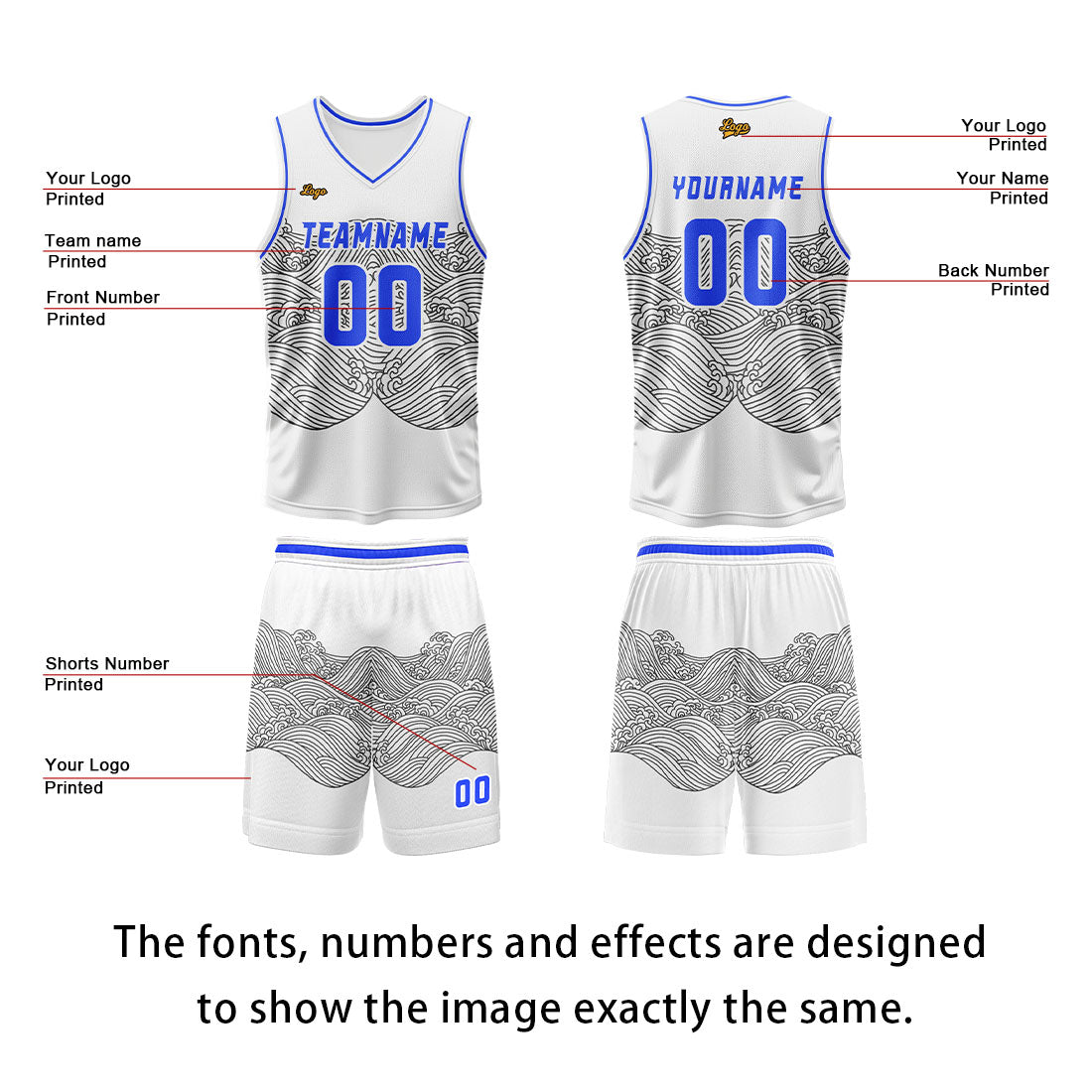 Custom White Ash Basketball Jersey Uniform Suit Printed Your Logo Name Number