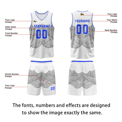 Custom White Ash Basketball Jersey Uniform Suit Printed Your Logo Name Number