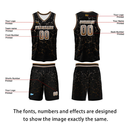 Custom Brown Basketball Jersey Uniform Suit Printed Your Logo Name Number